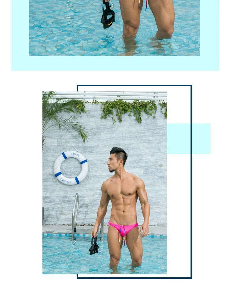 New Sexy Briefs Men Swimwear Swimsuit men Swimming Trunks Mens low waist bikinis Beachwear High Quality Shorts bathing suit
