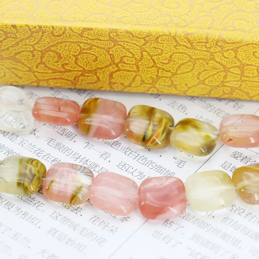 Аксессуары для бисера из арбуза и турмалина полуготовые камни незакрепленные