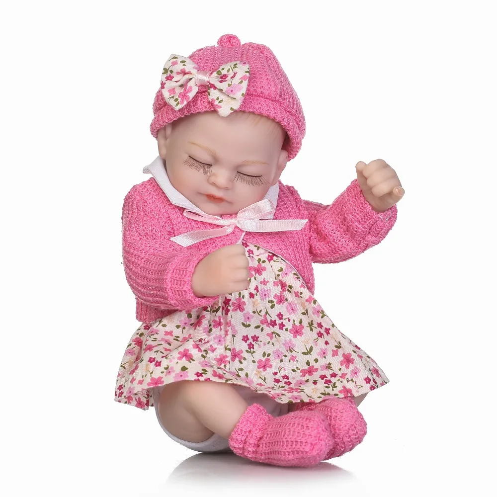 Кукла reborn NPKCOLLECTION 12 дюймов миниатюрная Мягкая силиконовая виниловая кукла на