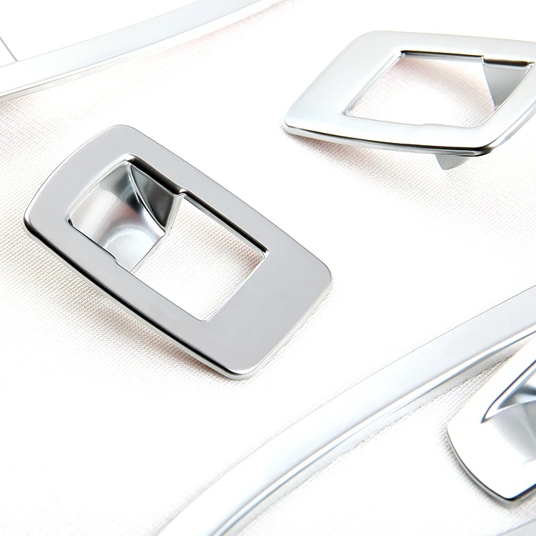 

5pcs/lot 304 Stainless Steel car window lifter decoration sticker car interior decoration for bmw F30 320li 116i 118i