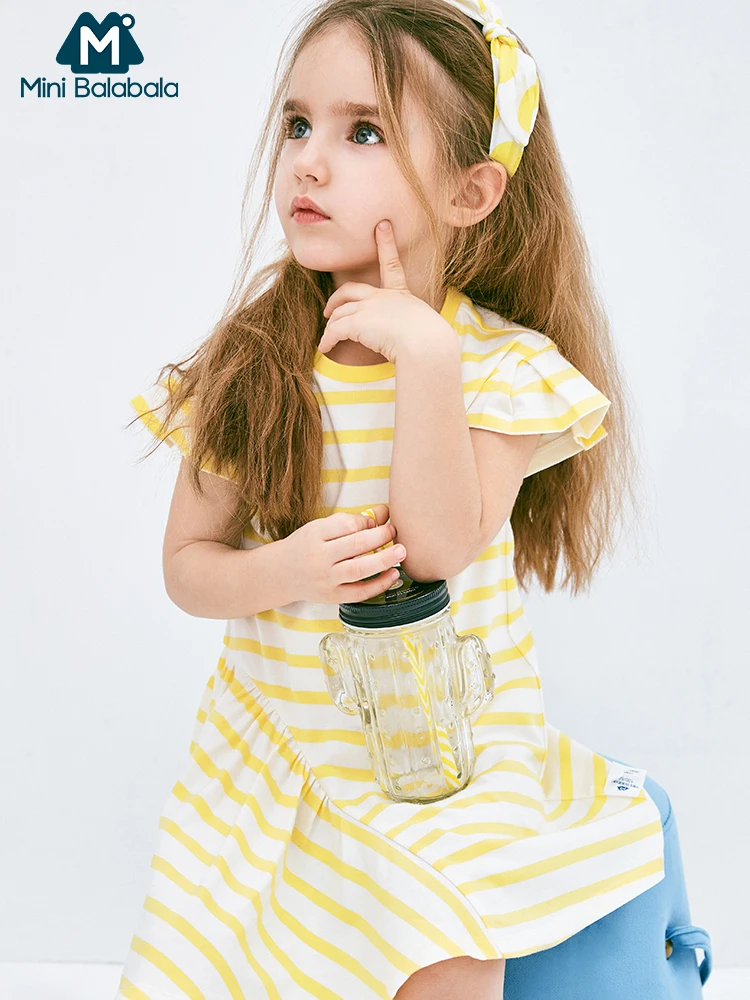 Платье MinibalabalaGirls Новинка лета 2019 детские длинные платья a-типа для девочек