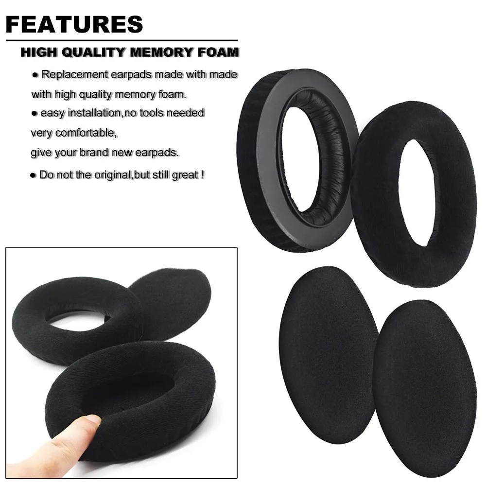 

Replacement Memory Foam Ear Pads Cushions for Sennheiser HD545 HD565 HD580 HD600 HD650 Headphones Velour Best Price 4.19