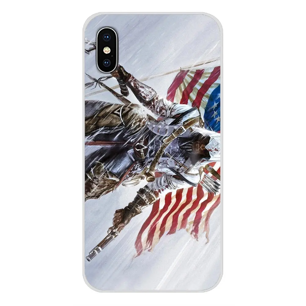 Для Apple iPhone X XR XS MAX 4 4S 5 5S 5C SE 6 6S 7 8 Plus ipod touch assasins creed классный винтажный прозрачный