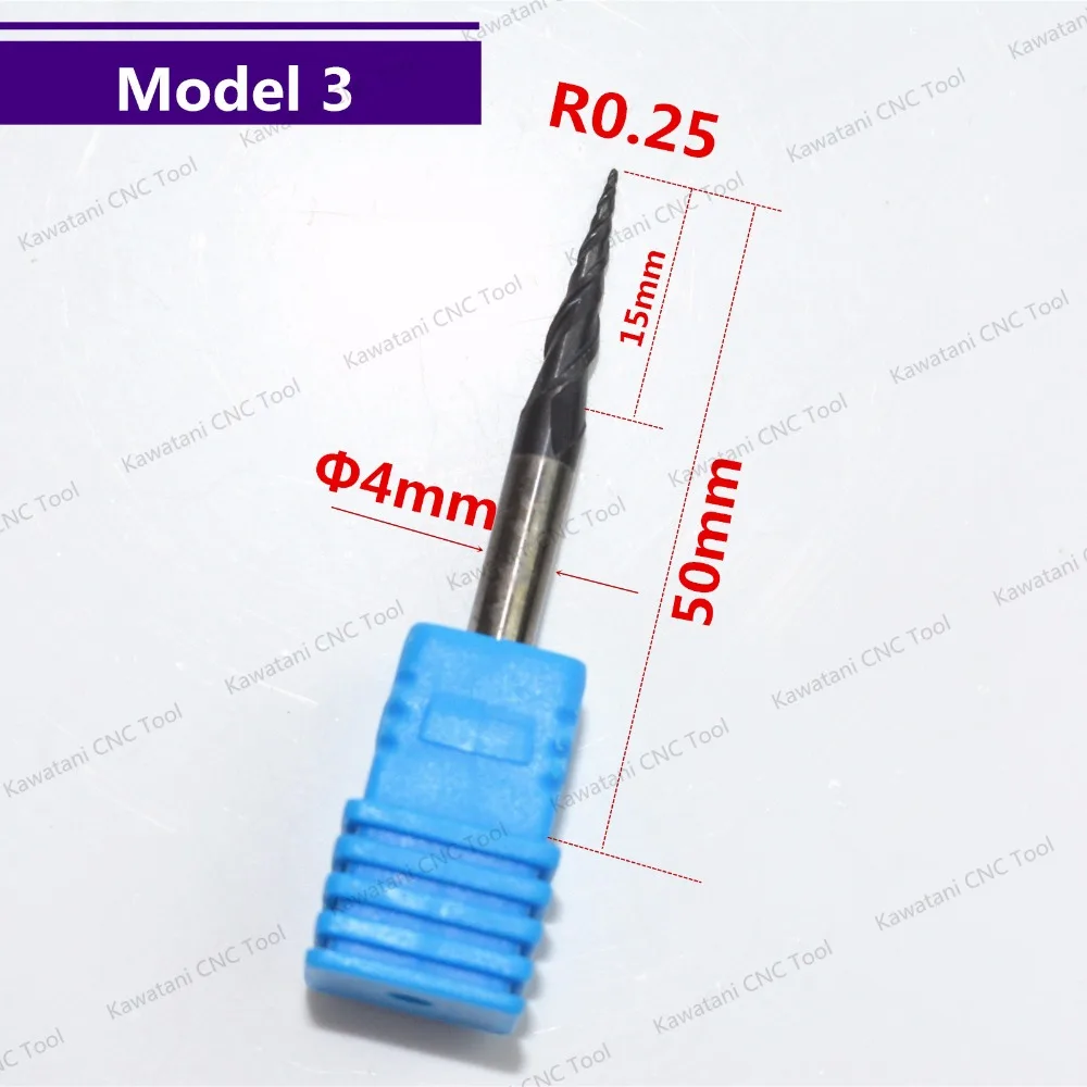 Бесплатная доставка 4 мм хвостовик CNC TiALN твердосплавная Концевая фреза