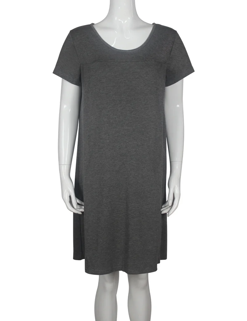 Pregnant Dress Maternity Short-sleeved Breastfeeding Care Garment on The Back Single-breasted Nursing | Беременность и