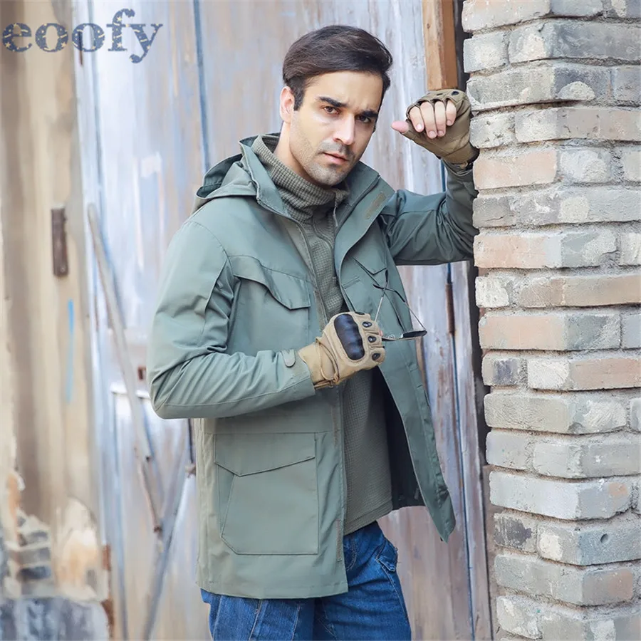 Военная камуфляжная Мужская одежда армия США тактическая ветровка с капюшоном