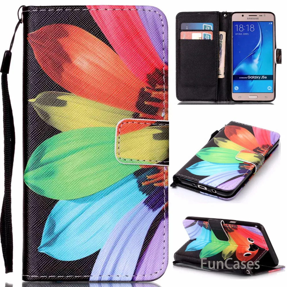 Цветной чехол для samsung J3 J5 J7 2016 (6) SM J510F fundas Galaxy J510 + держатели карт|Бамперы| |