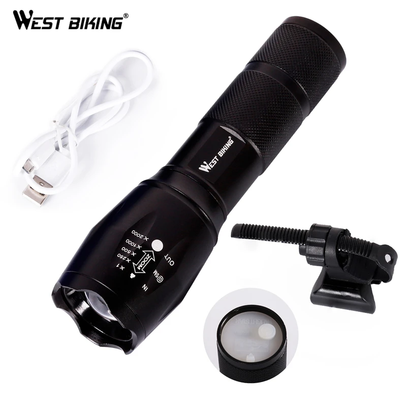 Светодиодный фонарь для велосипеда перезаряжаемый с 3 режимами работы