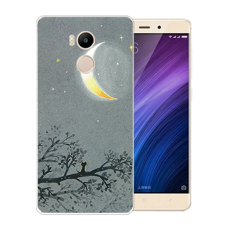 For Xiaomi Redmi 4 Prime TPU Soft Mobile Phone Case Silicone Back Cover for Pro Space Moon Pattern Anti Knock Slim Shell |