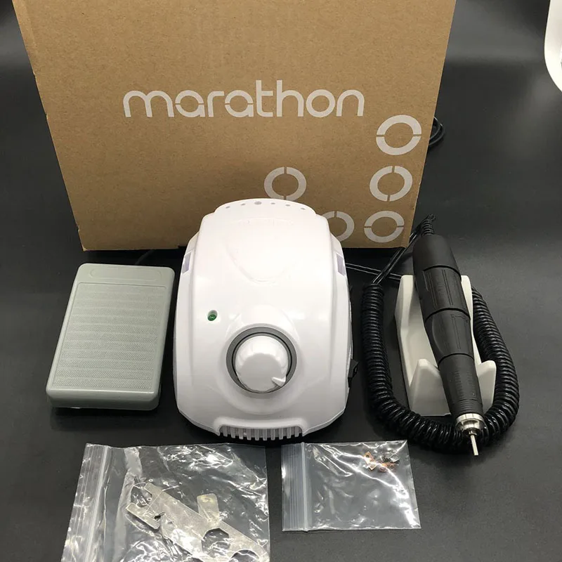 MARATHON-Champion 3 102L ручка 35000 об/мин Электрическая дрель для ногтей сильный 210 микро мотор шлифовальный станок для ногтей Инструменты