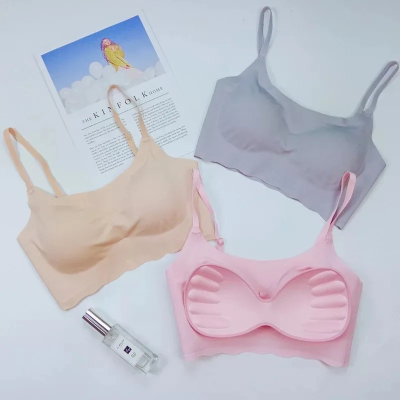 Женское нижнее белье без косточек бесшовный собранный ударопрочный бюстгальтер