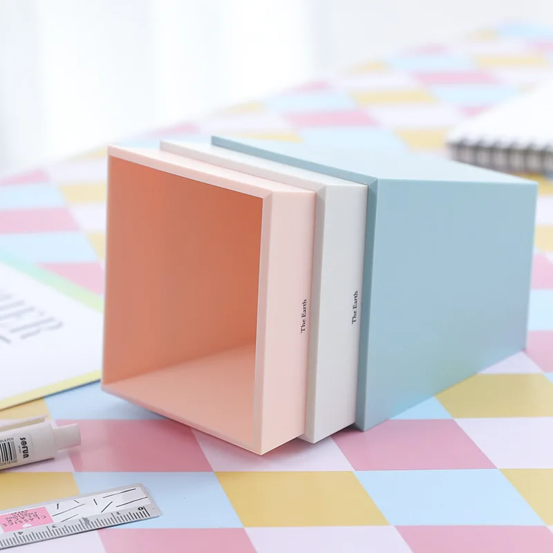 brush pot contracted makeup face to receive plastic desktop students a box office supplies | Канцтовары для офиса и дома