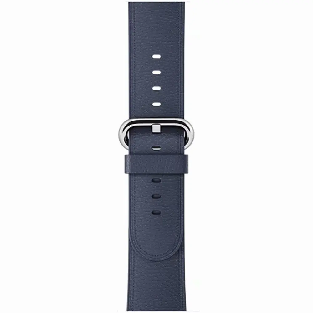 Роскошный классический металлический кожаный ремешок 44 мм для Apple Watch Series 5 4 3 2 1 ремешок Iwatch 38 мм 42 мм браслет умные аксессуары на запястье - Цвет ремешка: Midnight