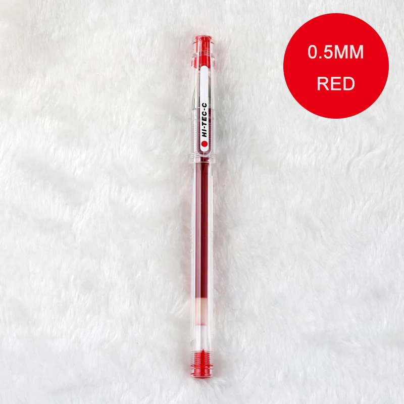 Япония PILOT HI-TEC-C гелевая ручка BLLH20C3/4/5 0.3 мм 0.4 мм 0.5 мм прозрачная ручка финансовые подпись офисная техника 1 шт - Цвет: red 0.5mm
