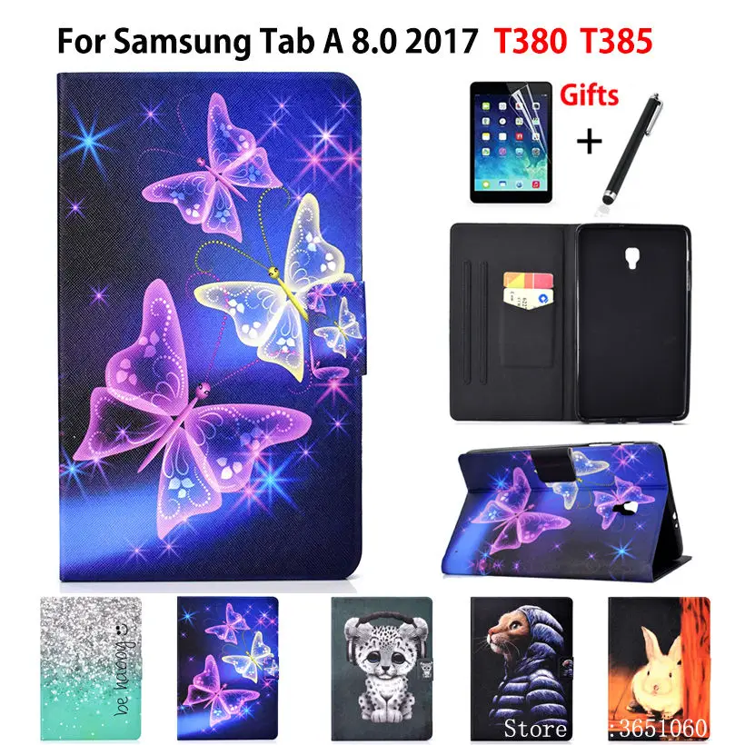 Женский чехол для Samsung Galaxy Tab A 8 0 T380 T385 2017 дюймов Обложка планшета Модный с