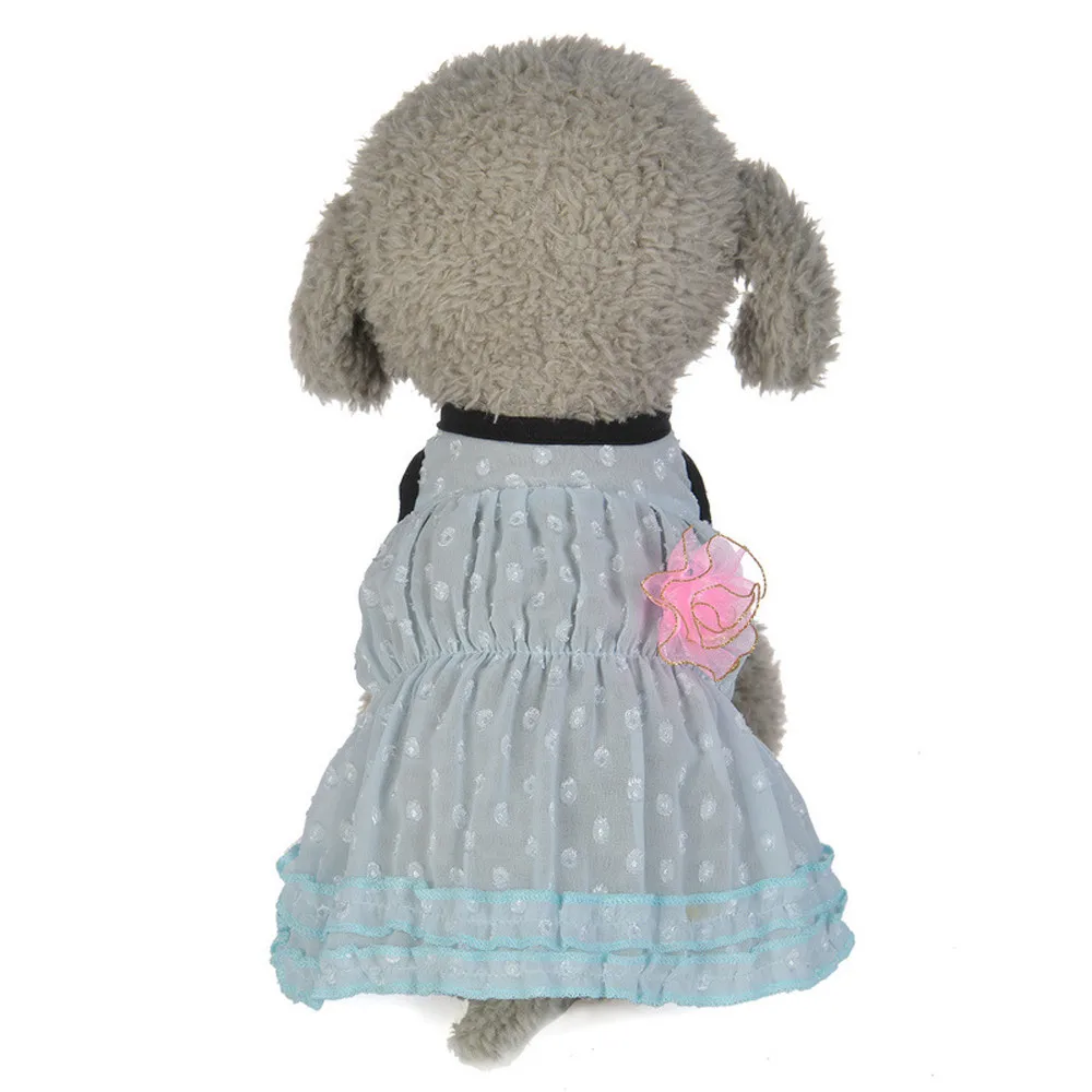 Одежда для собак шифоновая юбка камелии платье костюмы одежда принцессы платья