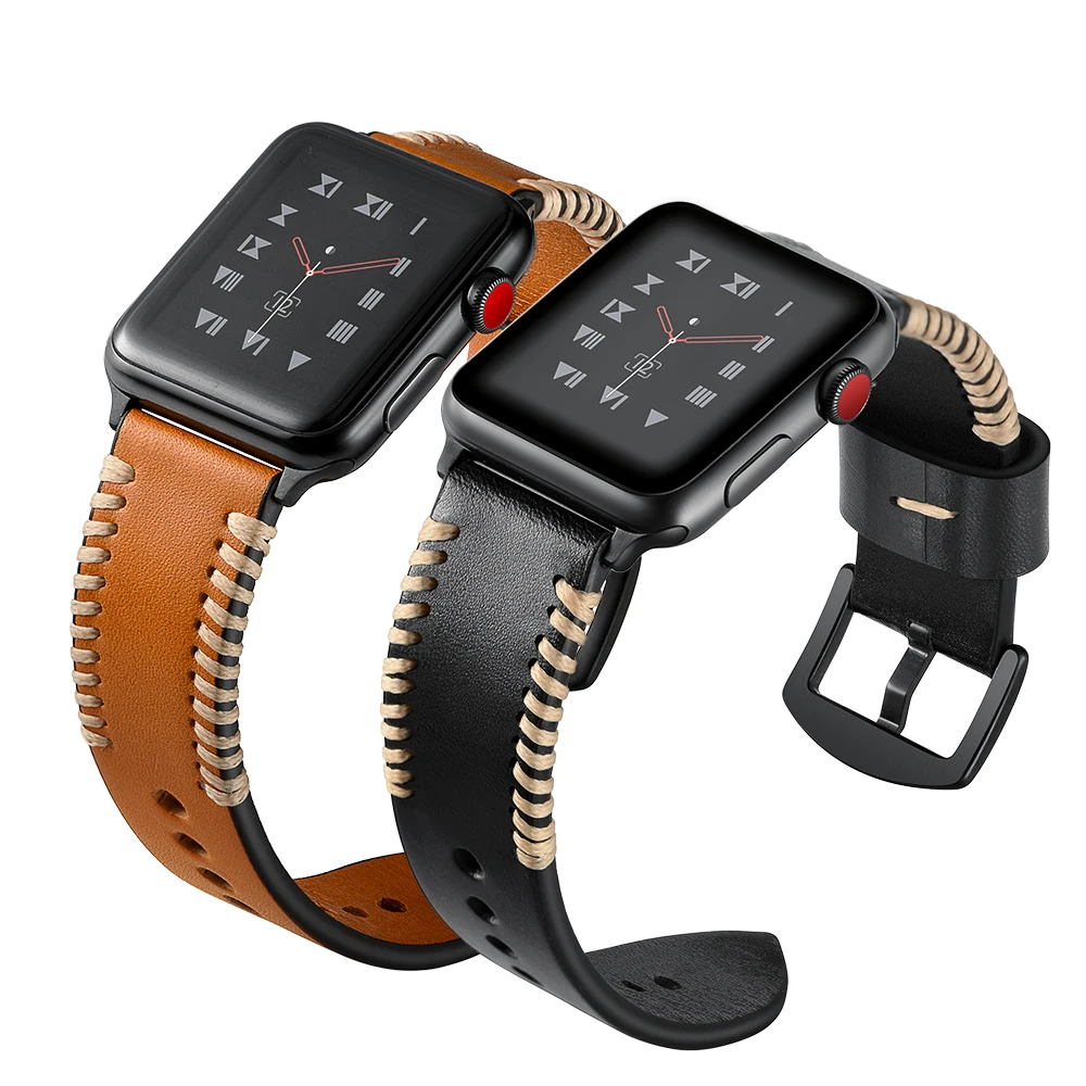 Ремешок из натуральной кожи для часов apple watch series 1 2 3 42 мм|Ремешки часов| |
