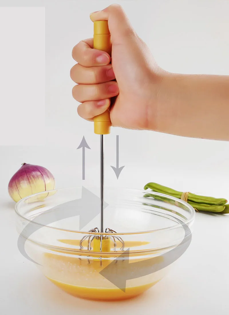 Полуавтоматический Миксер для взбивания яиц самоповорачивающийся венчик крема