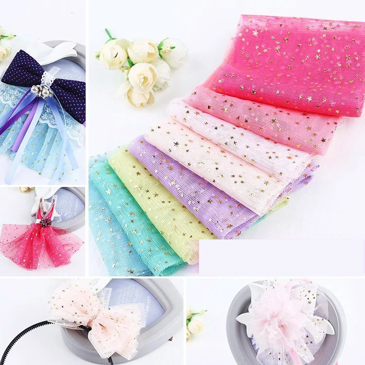 

SICODA 10 см 16 метров простой/звезда Марля Лук ручной работы DIY швейный материал детская заколка для волос аксессуары для волос