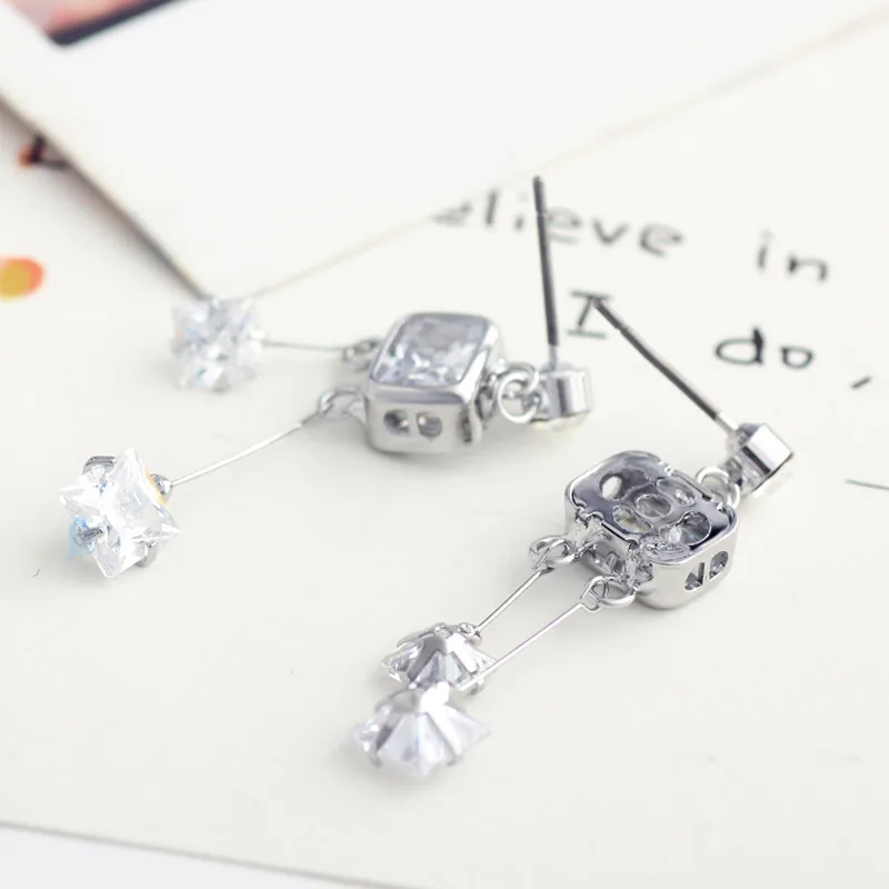 Neoglory Оден Стразы Циркон Мода Висячие серьги геометрические для женщин brincos Vintage