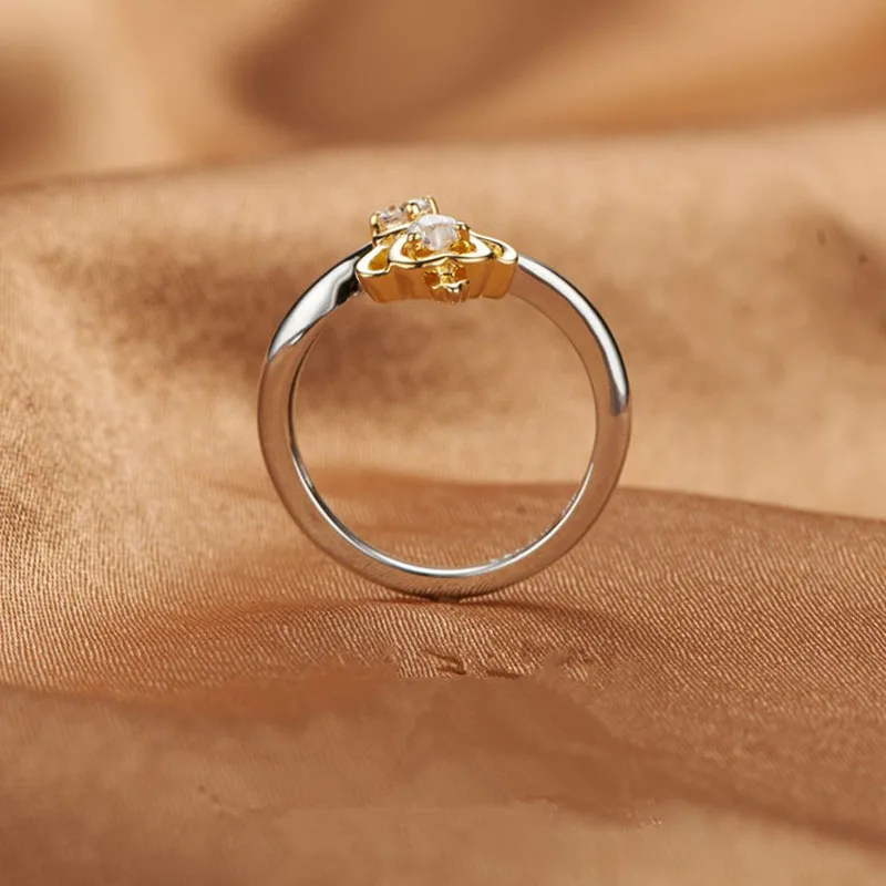 KOFSAC Новое модное кольцо из стерлингового серебра 925 пробы с блестящим кристаллом