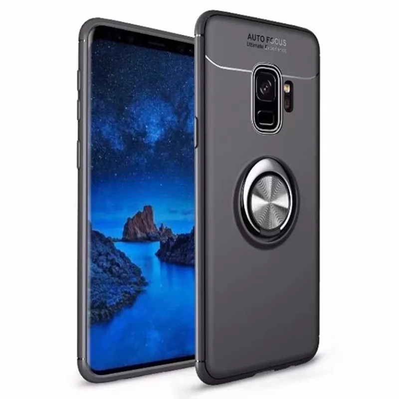 Роскошный чехол с кольцом держателем на палец для Samsung Galaxy J3 J5 J7 Pro 2017 магнитная