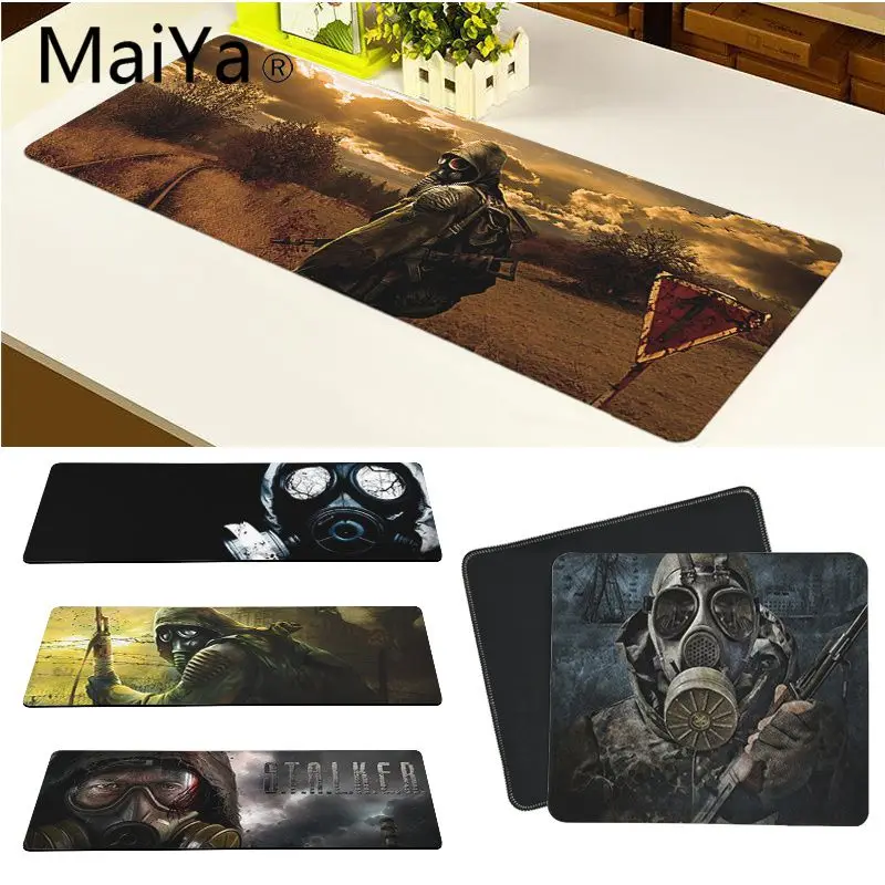 Резиновый коврик для мыши Maiya игровой с изображением маски сталкера компьютера