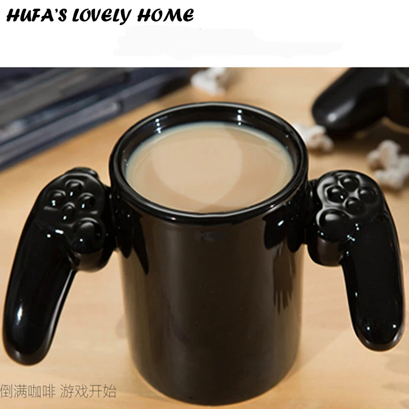 New Game Over Retro Ceramic Mug Style Coffee Tea Cup With Gamepad Controller caneca|cup cups|cup coffee mugmug boy |