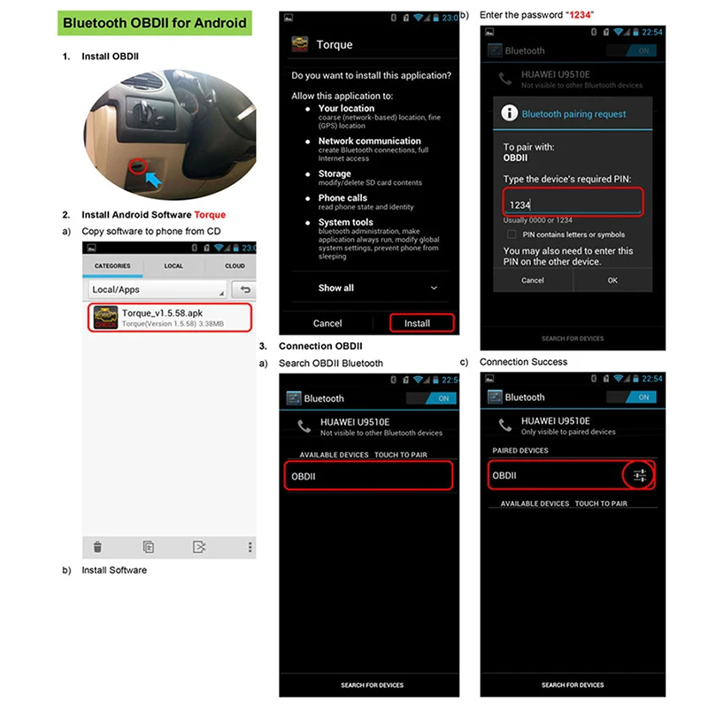 JUEFAN Bluetooth сканер автомобильный диагностический инструмент elm327 2 1 Версия obd2 OBD II