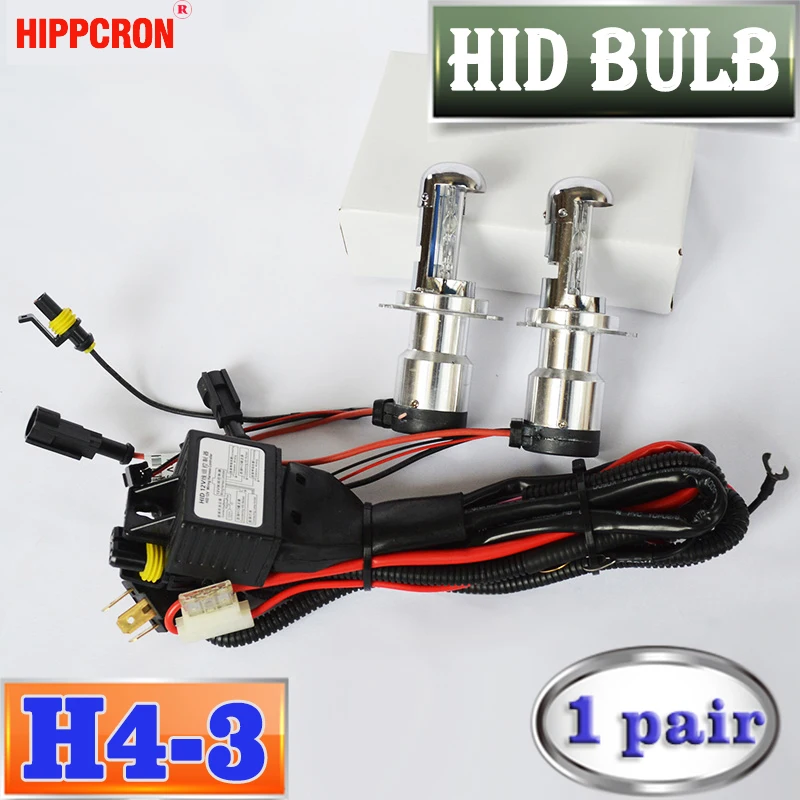 Hipppcron 2 шт. H4 3 ксеноновая лампа AC авто автомобильная фара телескопическая Hi/Lo Луч