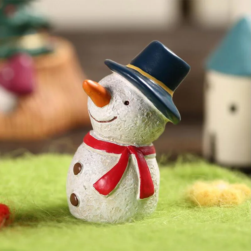 Подарок на рождественскую елку Статуэтка из смолы снеговик олень Санта Клаус