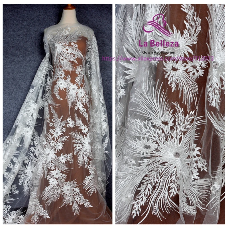 

Женское кружевное платье La Belleza, Сетчатое, с вышивкой, 1 ярд