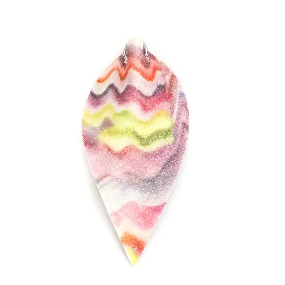 Модные подвески DoreenBeads из искусственной кожи разноцветные рябчатые украшения в