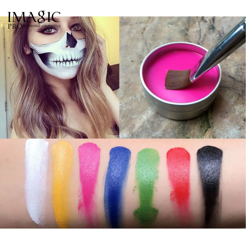 IMAGIC краска для лица, масляное искусство для Хэллоуина, вечерние, косплей, макияж, краска для тела, краски для клоунов, Временные татуировки, праймер