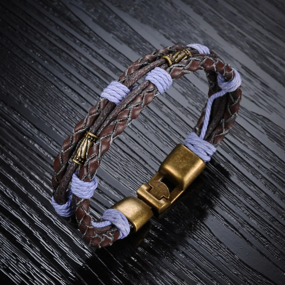 Подвески arреального стиля браслеты для женщин и мужчин винтажные бронзовые с