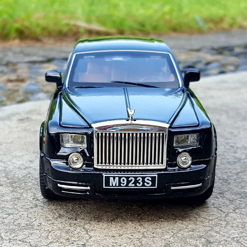 Black 1:24 из сплава Rolls Royce Phantom удлиненные игрушки литые под давлением модели автомобилей металлические машины мини мальчик подарочная коллекция для детей - Цвет: Black
