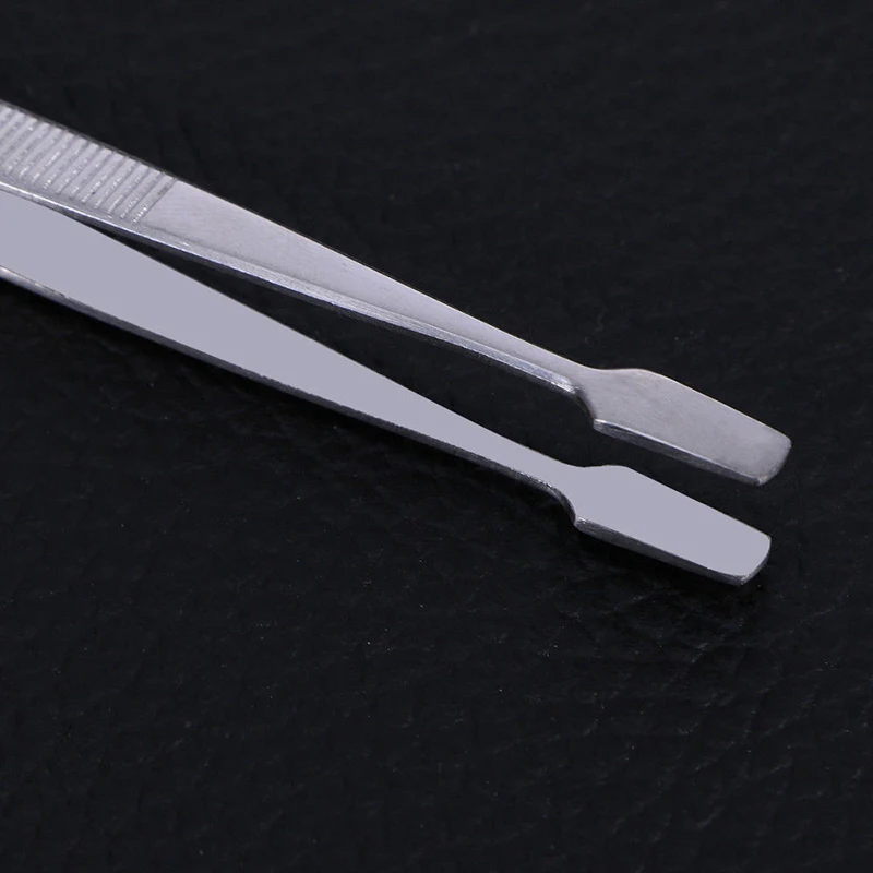 New 2pcs Stainless Steel Tweezers Stamps Philately Collector Tools Straight Spade Tong | Дом и сад