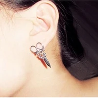creative scissors stud earring cute mini personality shears earrings lover romantic gift women jewelry girls gift