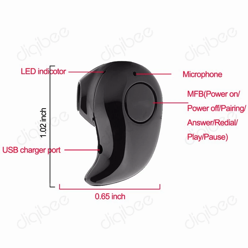 Super Mini Bluetooth Earphone 4.0 Wireless Headset Micro Earpiece with Microphone for iPhone X Samsung Fone de ouvido 5631 | Электроника