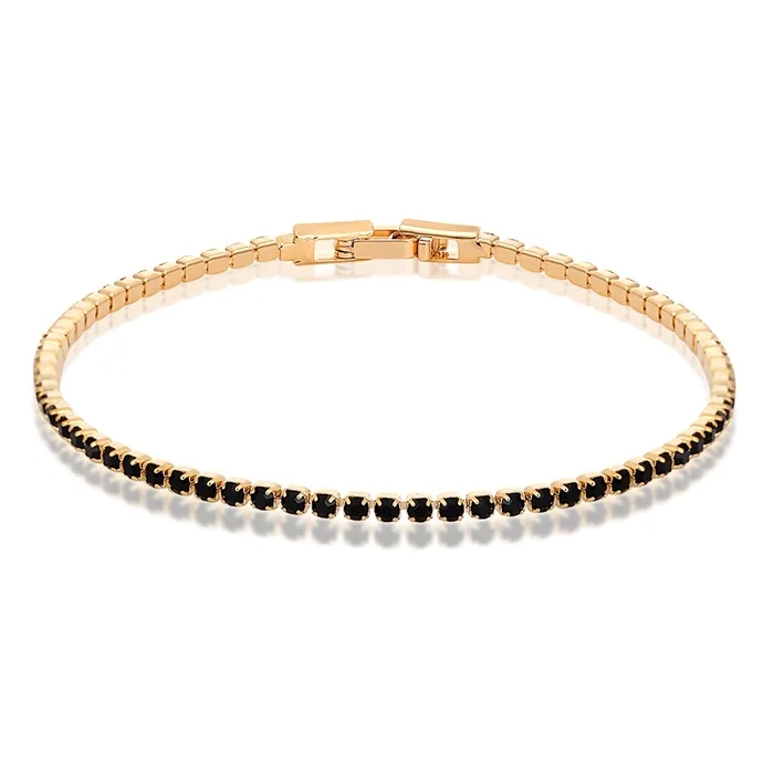 Маленький Многоцветный Круглый браслет 2 мм стразы из фианита цепочка для