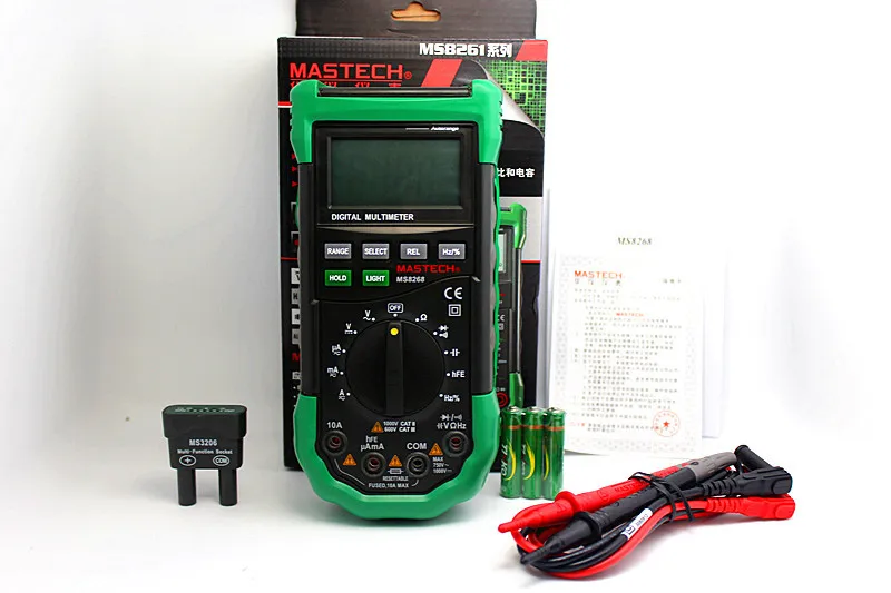 Цифровой мультиметр MS8268 измеритель напряжения силы тока и сопротивления с