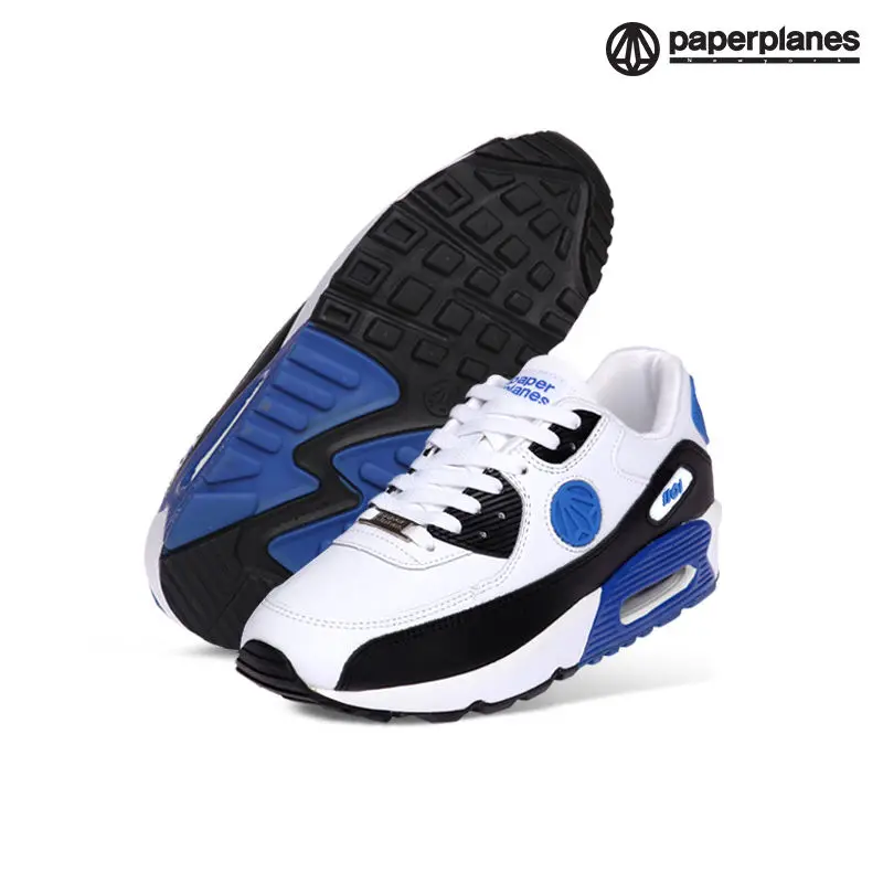 Paperplanes 1101 белые черные кроссовки на шнуровке для прогулок и тренировок|sneakers