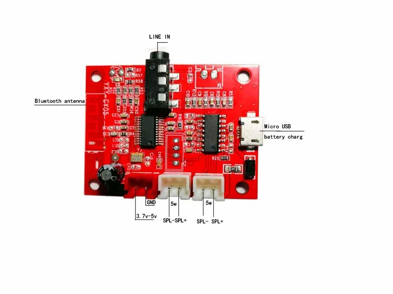 Беспроводной Bluetooth 4 2 приемник усилитель аудио плата 5 Вт + стерео AUX для usb В DC 3 7 в