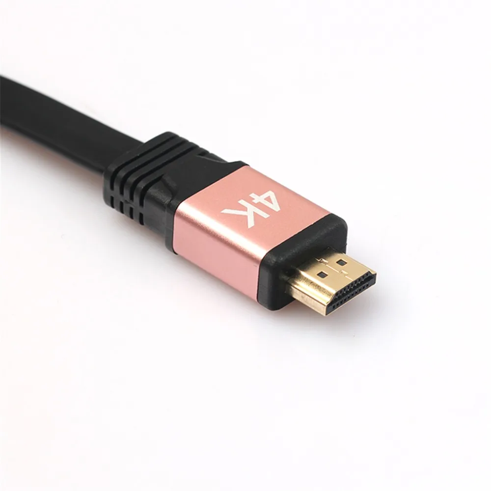REXLIS позолоченный HDMI плоский кабель HDMI 2,0(4 K x 2 K) высокая Скорость Ethernet Поддержка видео 4 K 2160 p HD 1080 p 3D 1 m 1,8 м 3 м 5 m 10 м