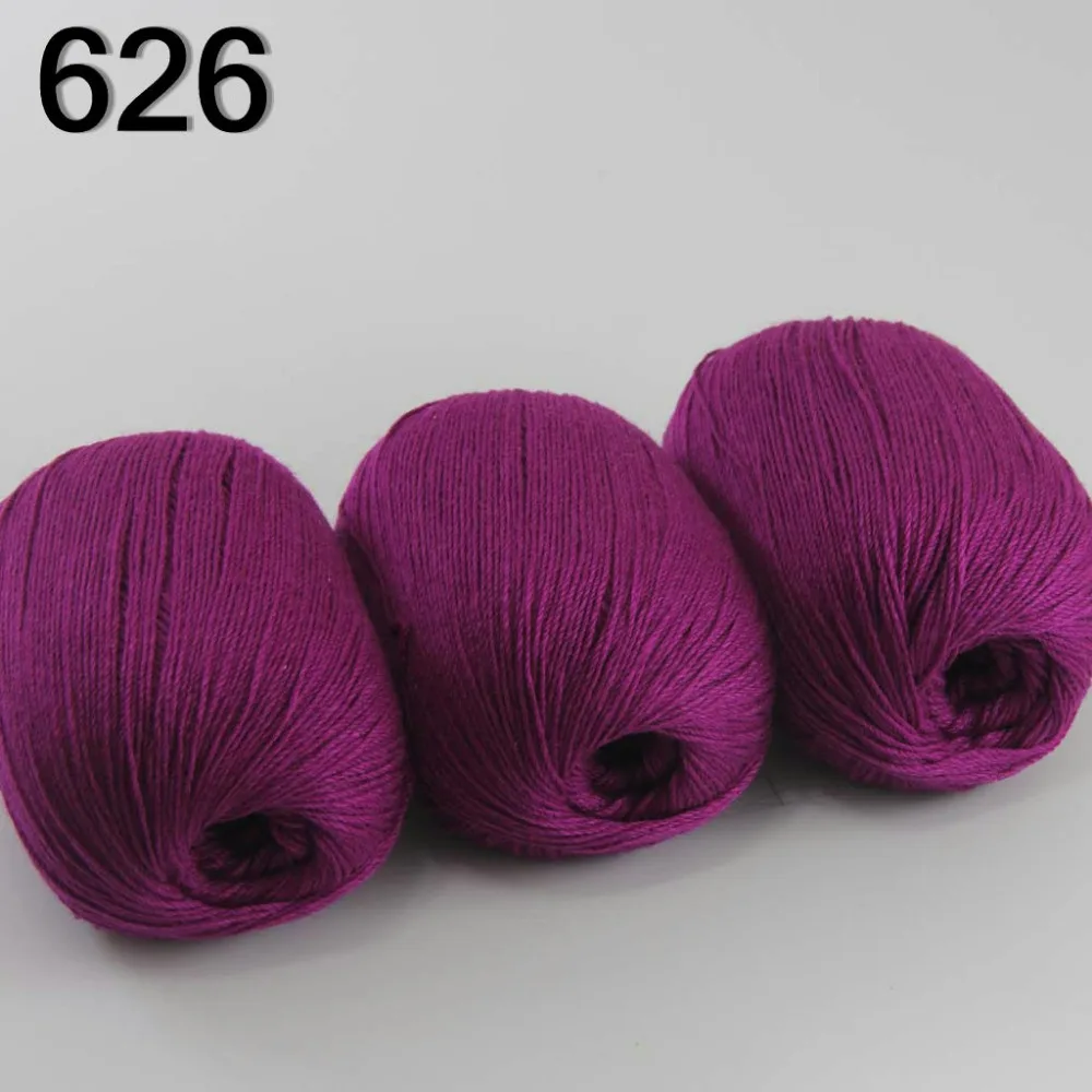 

Высококачественный 100% чистый кашемир Роскошная теплая и мягкая пряжа для ручного вязания фуксия 233-626