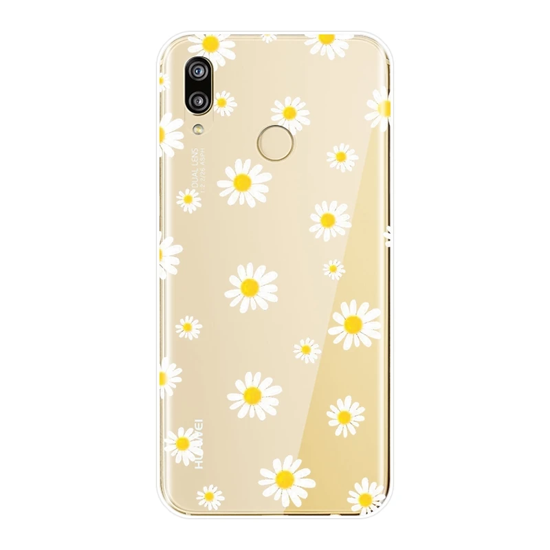 Задняя крышка для Huawei P9 Lite Mini P10 Plus P20 Pro P Smart мягкий силиконовый чехол с цветами