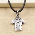 Новые модные кулоны для футболок, Джерси, ожерелье-чокер, очаровательный черный кожаный шнур, заводская цена, ювелирные изделия ручной работы