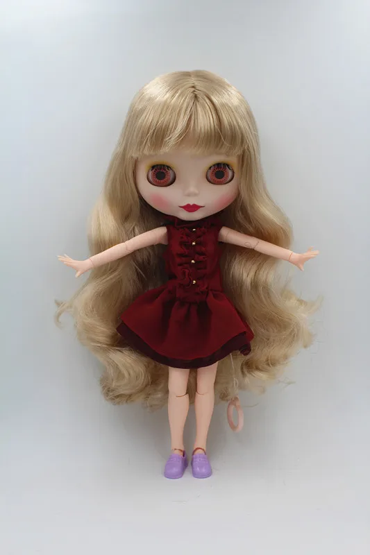 Кукла Blygirl Blyth Gold bangsheng волнистые кудрявые волосы 30 см шарнирное тело с 19 шарнирами