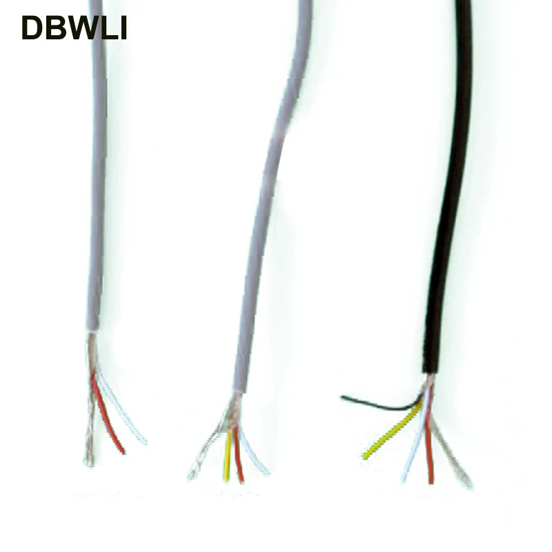 

Экранированный провод DBWLI 2 3 4-жильный 28AWG 5 м черный/серый