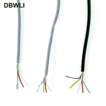 2 3 4 ядра экранированный провод UL 2547 28AWG 5 метров 16,4 футов 2,1 канальный аудио кабель сигнала щит провод для усилителя, черный серый